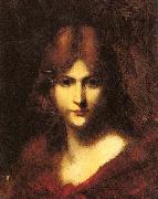 Jean-Jacques Henner A Red Haired Beauty Sweden oil painting artist